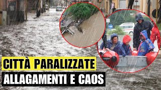 Allagamenti e caos Come la tempesta ha devastato le strade e le abitazioni [upl. by Aikyn]