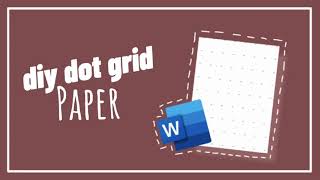 how to make a dot grid paper on word  diy dot grid paper [upl. by Gare]