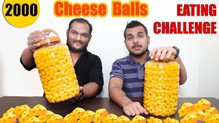 2000 CHEESE BALLS EATING CHALLENGE  Cheese Ball Eating Competition  Food Challenge [upl. by Ahearn]