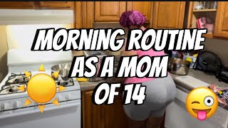 Morning routine as a mom of 14 kids ☺️😂 [upl. by Dorothee]