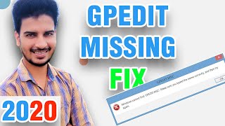 GPEDITMSC कैसे ठीक करे  Fix Group Policy Editor Missing  In Hindi  2020 [upl. by Danielson]