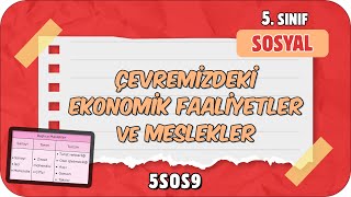 Çevremizdeki Ekonomik Faaliyetler ve Meslekler 📕 tonguçCUP 3Sezon  5SOS9 2024 [upl. by Rosenbaum66]