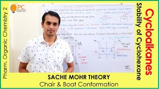 Cycloalkanes Part 5 Sache Mohar Theory  Chair amp Boat Conformation of Cyclohexane [upl. by Danell]