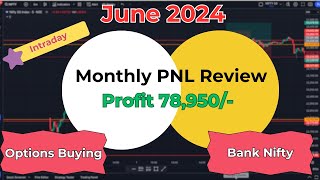 2024 June Monthly Review PNL Profit 78950  Bank Nifty Intraday Trading  Option Buying [upl. by Seyler]