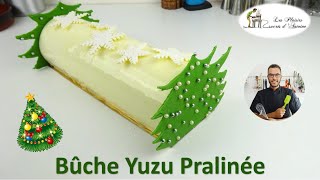 recette 🍋🍰 BÛCHE DE NOËL YUZU PRALINÉE 🍰🍋 [upl. by Vada]