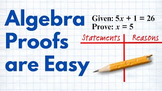 How to Write Algebraic Proofs  Full Lesson [upl. by Sulamith432]