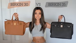 Birkin 30 vs Birkin 35 Comparison what you can fit inside [upl. by Airemahs]