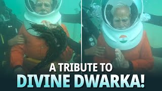 PM Modi dives to pray at ancient Dwarka under the sea [upl. by Chan]