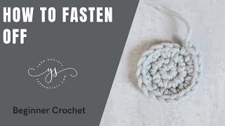 Amigurumi Crochet Basics  How To Fasten Off In The Round  Yarn Society [upl. by Waters]