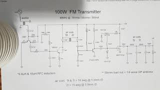 100w FM Transmitter schematic diagram [upl. by Tigdirb]