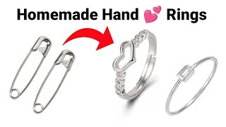 Safety Pin Ring IdeaHow to make RingHandmade RingDIY RingCouple Love RingsMakeRinghomemadering [upl. by Beaumont]