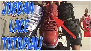 How to Lace Jordan 11s  On Foot [upl. by Bindman]