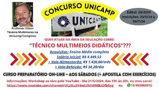 CONCURSO UNICAMP  TÉCNICO EM MULTIMEIOS DIDÁTICOS [upl. by Mencher]