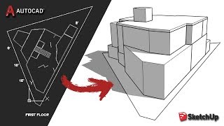 From Plan to Project  Creating a 3D Massing Model in SketchUp from a 2D AutoCAD Plan [upl. by Aramahs]