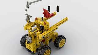 Lego 8235 Front End Loader rotate 3D rendering [upl. by Klement]