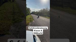 Gefahrenbremsung Klasse A motorrad fahrstunde fahrlehrer fahrprüfung fy reels [upl. by Euqirdor]