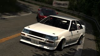 Assetto Corsa 秋名 下り AE86L vs MRS ZZW30 バトル [upl. by Fontes833]