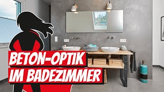 BetonOptik im Badezimmer  Bauhelden [upl. by Htrow]