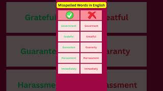 Misspelled Words in English  Most Commonly Misspelled Words [upl. by Elish479]