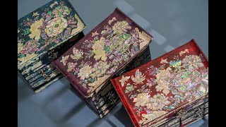 FEBRUARY MOUNTAIN Mother of Pearl Korean Jewelry Box with 4 Drawers [upl. by Guildroy739]