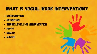 Intervention in Social Work  Three Levels of Intervention [upl. by Culliton977]