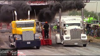 Great Lakes Big Rig Challenge 2019 Bobtail Drag Racing Compilation [upl. by Rondi]