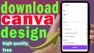 How to download canva design in high quality step by step [upl. by Pearla]