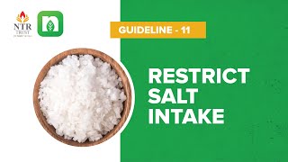 ICMRNIN Dietary Guidelines 11 Restrict Salt Intake [upl. by Gallard]