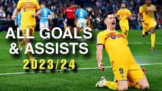 Robert Lewandowski ► All 20 Goals amp Assists in 202324 So Far ● English Commentary HD [upl. by Ytisahcal]