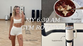 MY 630 AM GYM ROUTINE  MY WORKOUT amp HIGH PROTEIN BREAKFAST [upl. by Brewster]