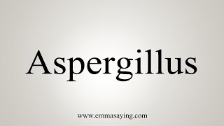 How To Say Aspergillus [upl. by Zuzana]