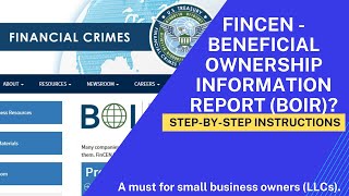 FINCEN  BOIR Step by Step Tutorial [upl. by Laubin]