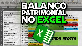 BALANÇO PATRIMONIAL  PLANILHA EXCEL [upl. by Euqirne521]