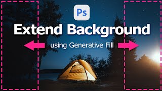 Photoshop Beta Generative Fill with AI Extend background [upl. by Kirstin]