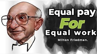 Equal pay for Equal Work  Milton Friedman [upl. by Edak]