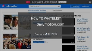 AdBack Tutorial How to deactivate your adblocker on dailymotioncom [upl. by Arok]