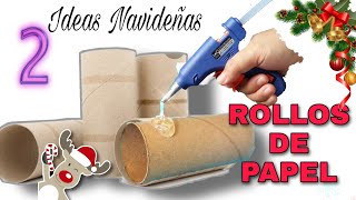 2 Hermosas Ideas Navideñas con ROLLOS DE PAPEL Higiénico Fácil y Económico Navidad 2022 [upl. by Rome]