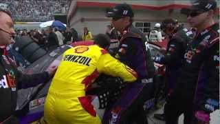 Joey Logano and Denny Hamlin fight at Bristol [upl. by Lennaj]