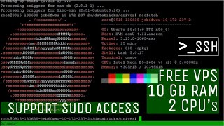 Cara Membuat VPS Gratis 10 GB RAM  2 CPU Support Sudo Access  Unlimited [upl. by Willms65]