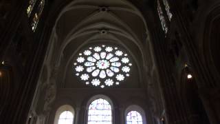 シャルトル大聖堂のバラ柄のステンドグラスStained glass of Chartres Cathedral [upl. by Enelrae]