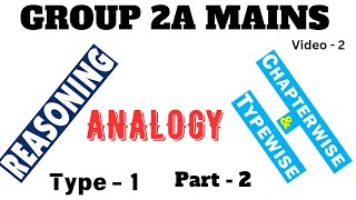 Analogy  tnpsc Group 2A Mains  Reasoning  Topic 1 Type 1 part 2  Tricks [upl. by Ecnedurp]