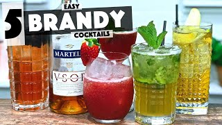 5 Easy BRANDY Cocktails to make at Home  Steve the Barman [upl. by Rednal]