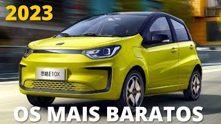 ESSES SÃO OS 5 CARROS ELÉTRICOS MAIS BARATOS DO BRASIL EM 2023 top5 carroelétrico [upl. by Arbed]