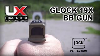 GLOCK 19X BB Gun Air Pistol Features and Shooting  Umarex Airguns [upl. by Tillinger965]