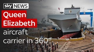 Queen Elizabeth aircraft carrier in 360° [upl. by Kandy375]