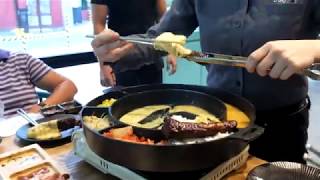 Jin Joos Cheese Dung Galbi experience [upl. by Frasco]