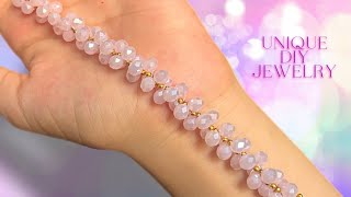 Create Stunning Crystal Jewelry Easy DIY Weaving Tutorial diy crystaljewellery bracelet [upl. by Moscow]