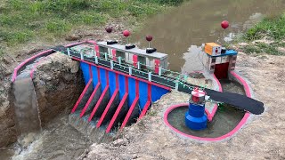 Build mini hydropower on a small stream with a powerful unit [upl. by Aseret]