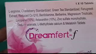 dreamfert f tablet uses in hindi price dose side effects review medicine infertility dreamfert f [upl. by Suoivatnod181]