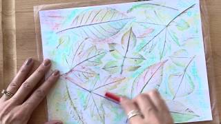 How to Make Leaf Rubbing Art [upl. by Nevla]